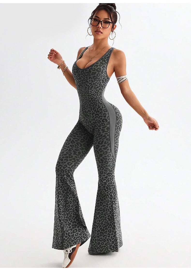 Leopard Polka Dot Yoga Suit