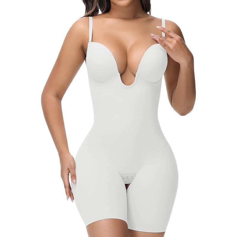 Backless Deep-Plunge Strapless Shaping Bodysuit