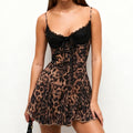 Leopard Lace Mini Dress