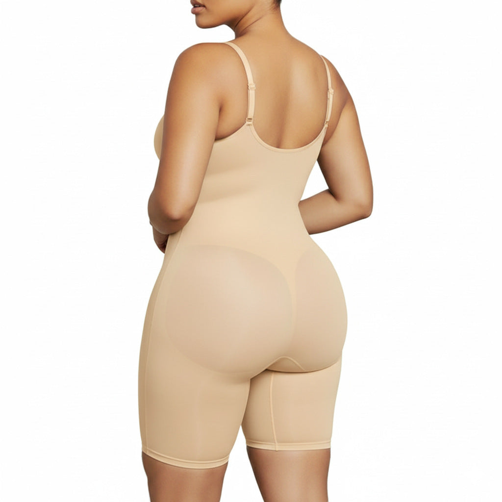 Front-Zip Sculpting Shapewear Bodysuit
