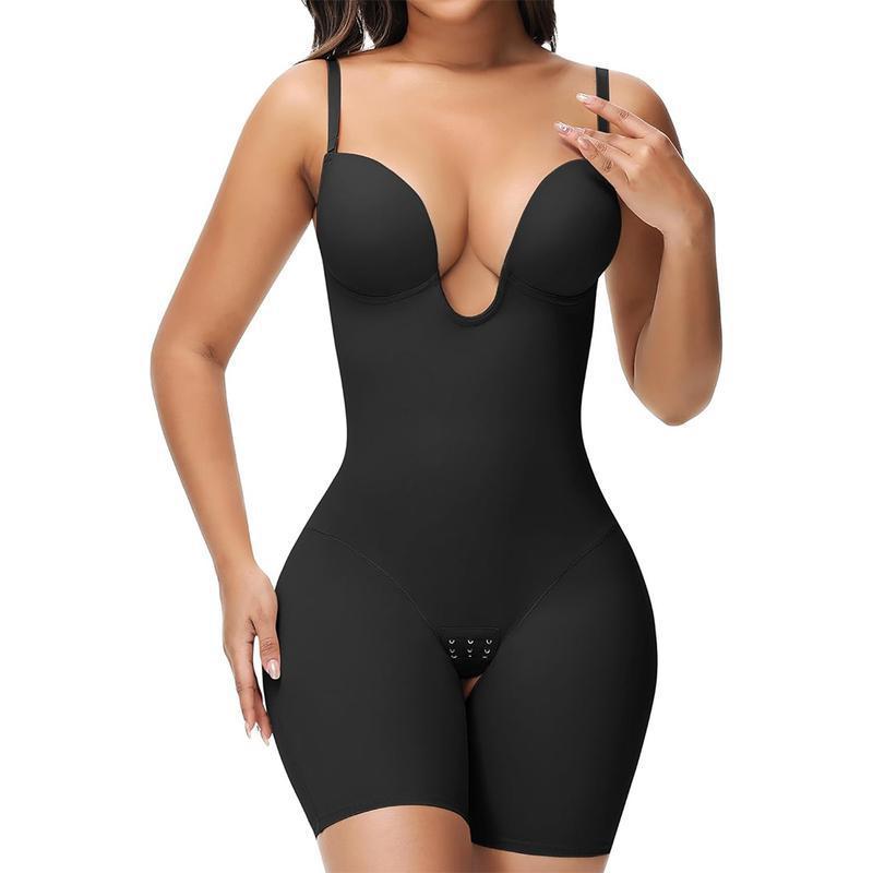 Backless Deep-Plunge Strapless Shaping Bodysuit