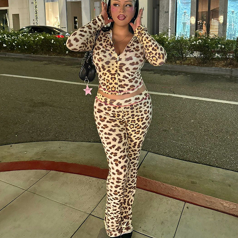 Leopard High-Waisted Fitted Set