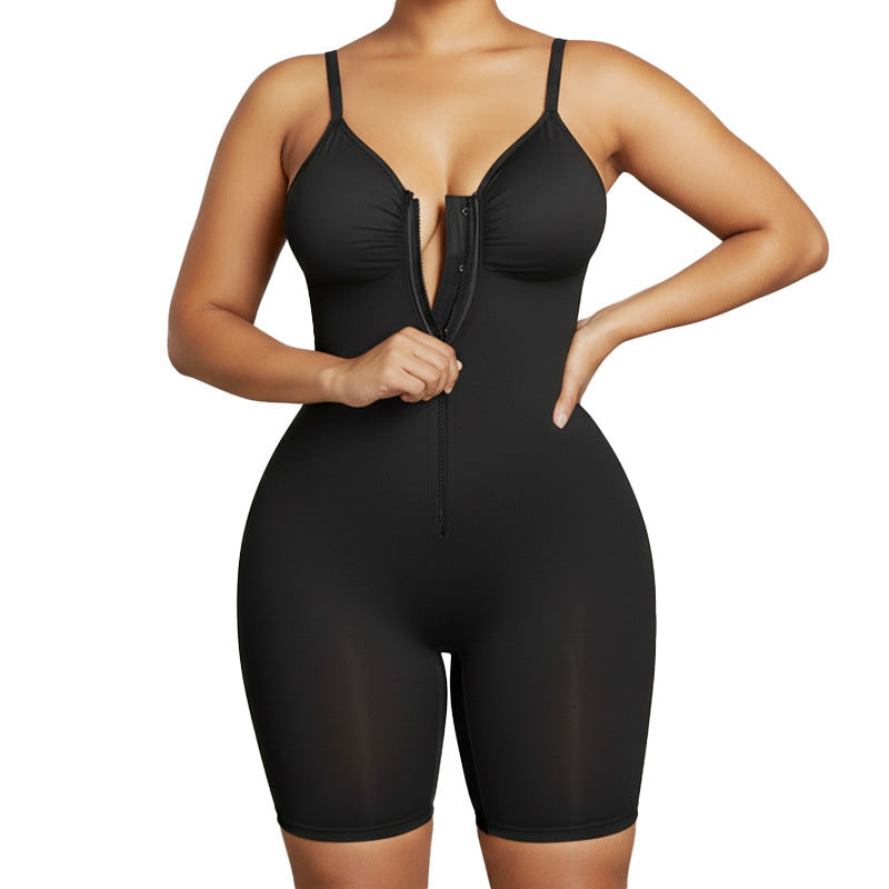 Front-Zip Sculpting Shapewear Bodysuit