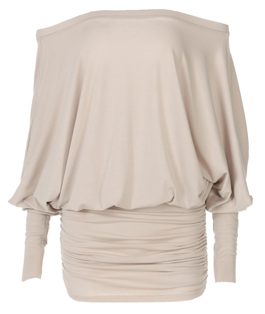 Relaxed Draped Off-Shoulder Dress